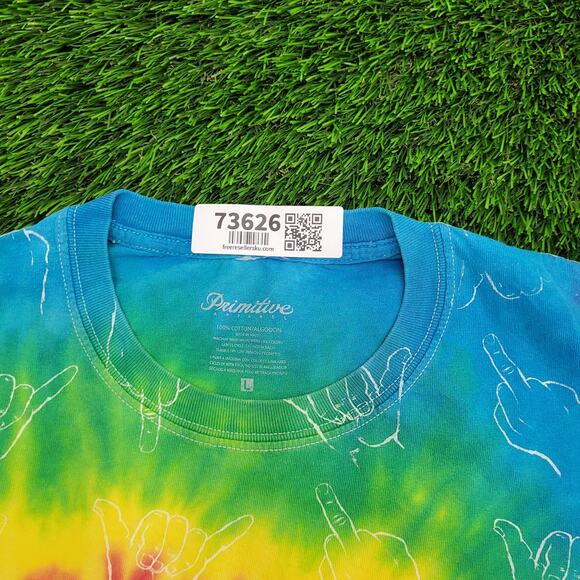 Middle-Finger AOP Summer Shirt Large 21x26 Rainbow - Picture 8 of 10